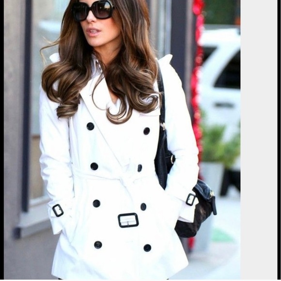 Burberry Jackets & Blazers - Burberry White Coat NEW!!!